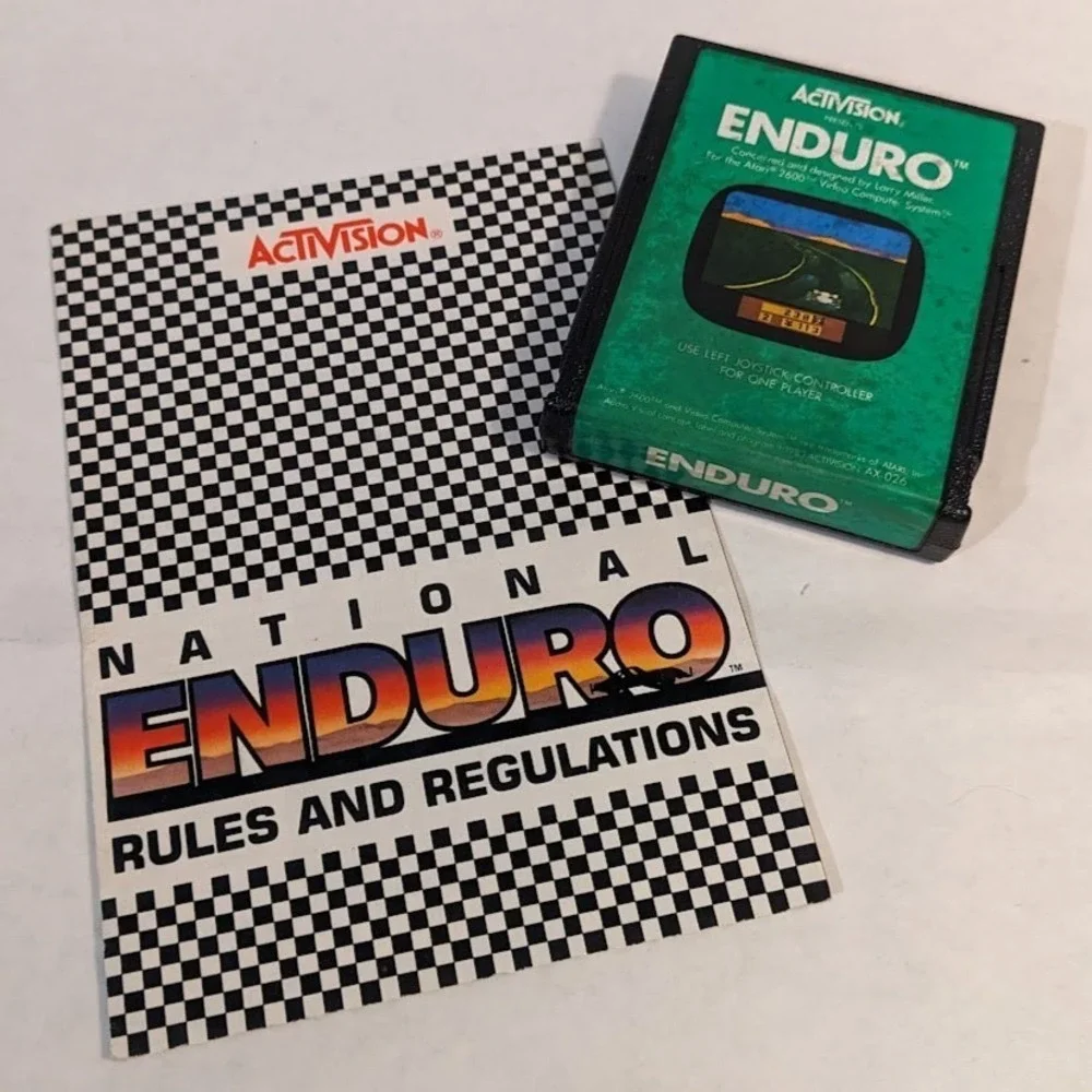 Vintage Atari 2600 Enduro With Game‎ & Rare Manual Untested Activision 1983